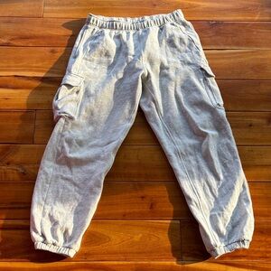 lululemon atheltica Light Gray Cargo Sweatpants